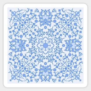 Blue Bone China Sticker